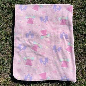 Y2K Circo Target Fairy Tale Princess Micro Feece Baby  Blanket Pink Purple 30x38